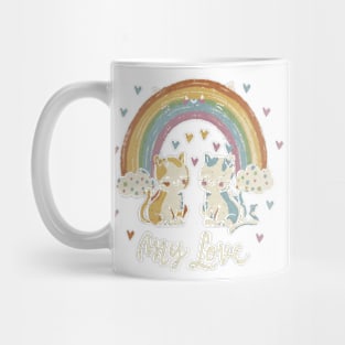 My Rainbow Cat is My Valentine Mug